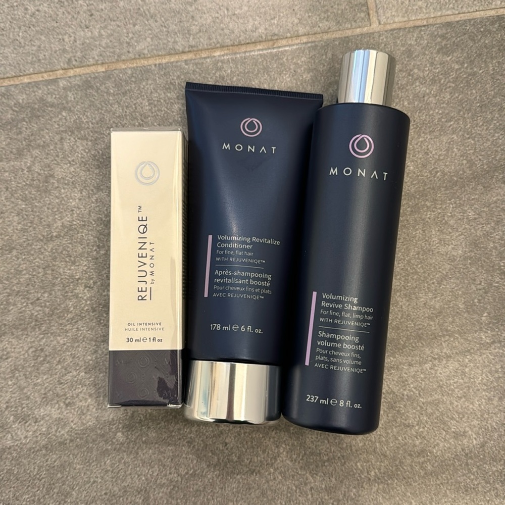 Monat volumizing shampoo & conditioner PLUS rejuvenique oil NWT